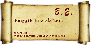 Bengyik Erzsébet névjegykártya