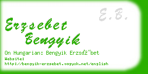 erzsebet bengyik business card